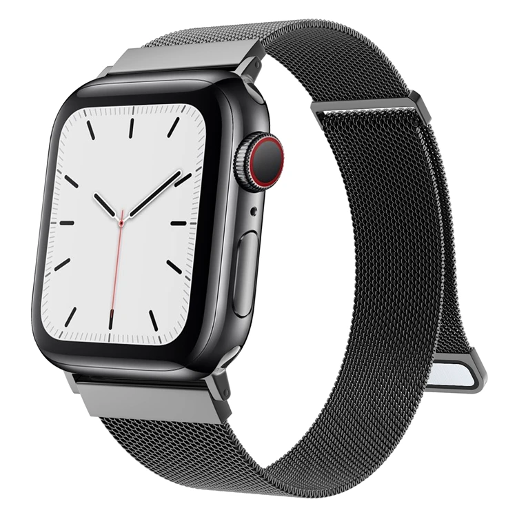 

Hot Selling Product Business Men Black Stainless Steel Band Watch Strap For Business Men Smart Watch, 5 colors