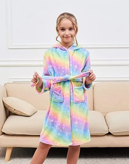 

Wholesale Bathrobe Cotton Pajama Dress Kids Pajamas Unicorn Galaxy Bathrobe For Girls