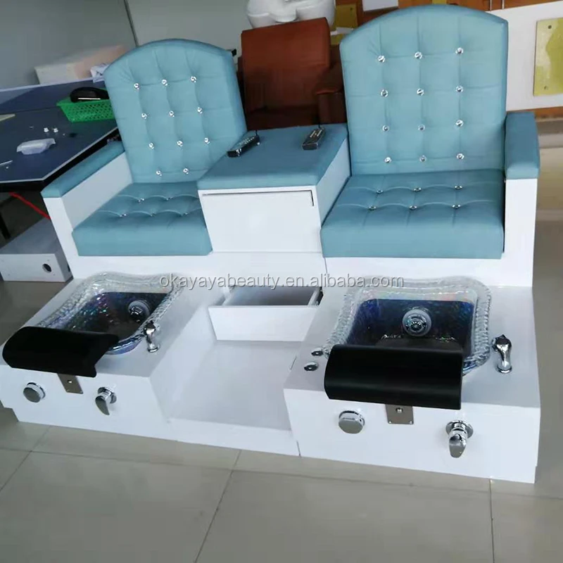 

Double seat pedicure chair for beauty nail salon furniture machine electric pedicure spa chairs