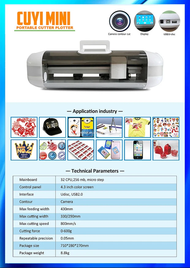 Newest Desktop Vinyl Cutter Mini Cutting Plotter With Automatic Contour