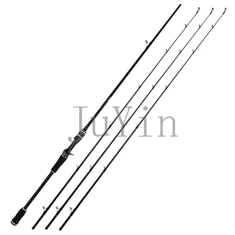 

ML M MH adjustable wholesale carbon three rod slightly gun handle straight handle super hard long shot fishing casting rod, Black