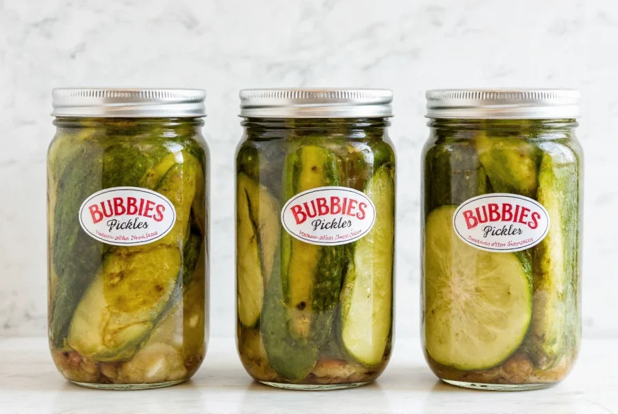 Pickles stored in glass jars inside refrigerator
