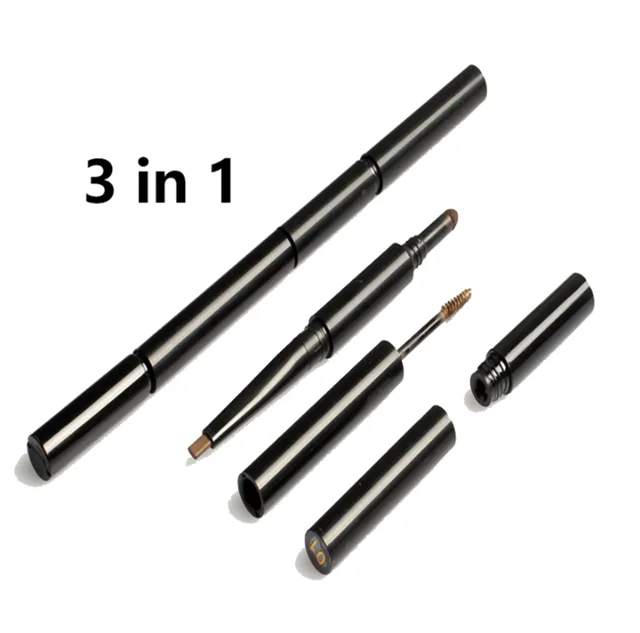 

custom logo korea slim eyebrow pencil with brush 3 in 1 eyebrow pencil set eyebrows pencils water proof suppliers