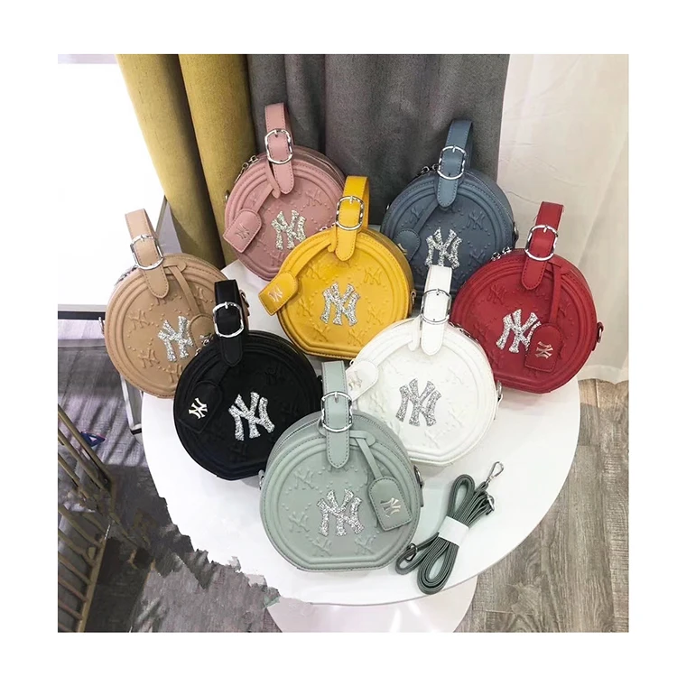 

Personality Embossed Letters Portable Bags Women Fashion Sticky Diamond Small Round Bag Female Branded Crossbody Bags Mujer Tote