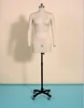 Fabric dress form sewing adjustable half body tailor female mannequin torso with arms