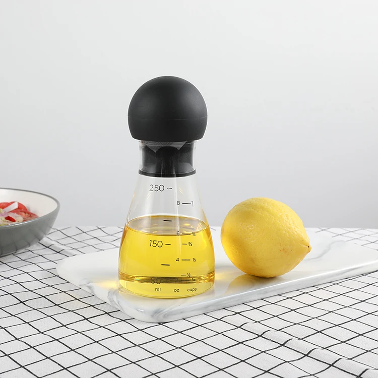 

2020 amazon hot selling kitchen accessories mushroom style sealable Vinegar olive Oil Dispenser bottle with 300ml glass jar