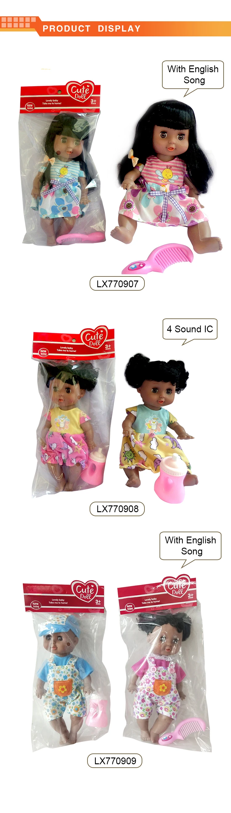 Amazon hot sale baby black doll cute black reborn dolls