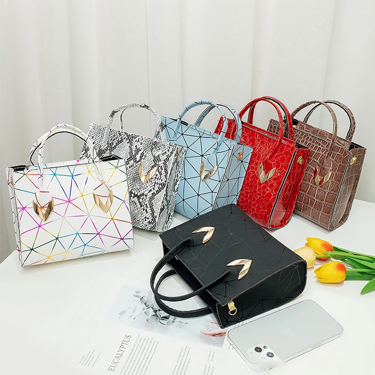 

2021 Sac A Main New Designer Women Cheap Hand Bags Ladies Luxury Handbags Pu Geometric Messenger Handbags