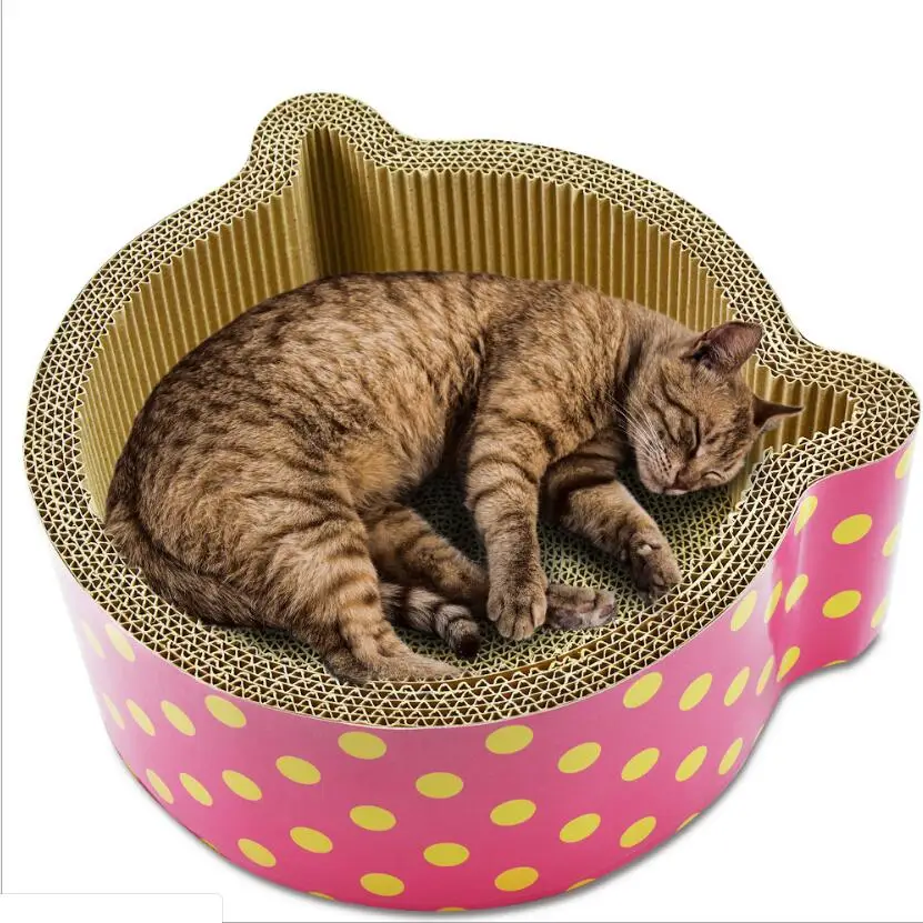 

cute design kitten claws toy cat scratch board corrugated box, Customized color