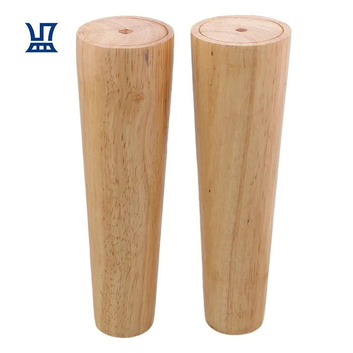 

BQLZR Free Shipping 20cm Round Round Tapered Natural Solid Wood Sofa Legs for Bed Cabinet Feet, Natural color