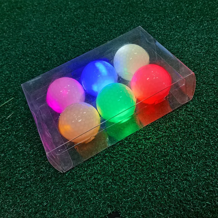 

Factory OEM Practice At Night Gift 6PCS Light Up Glowing In The Dark LED Golf Balls