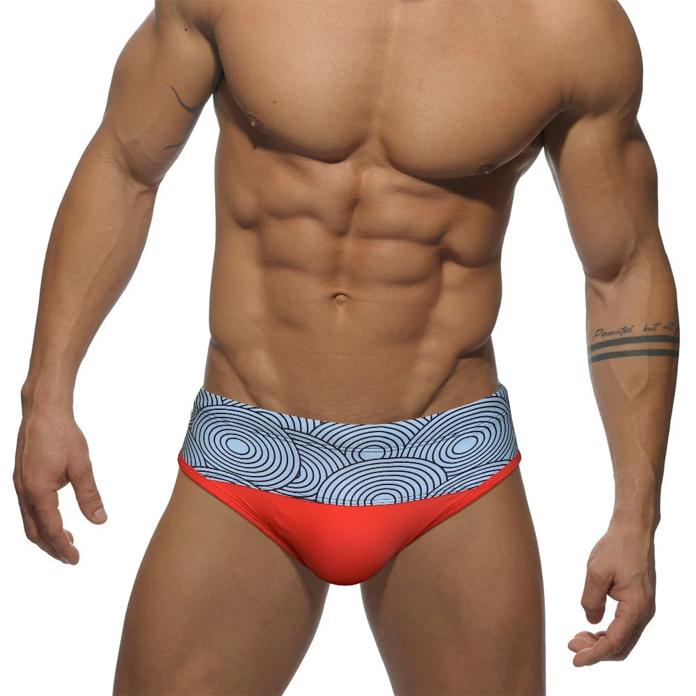 

2022 Summer Men Swimming Briefs Sexy Low Waist Bikini Swimwear