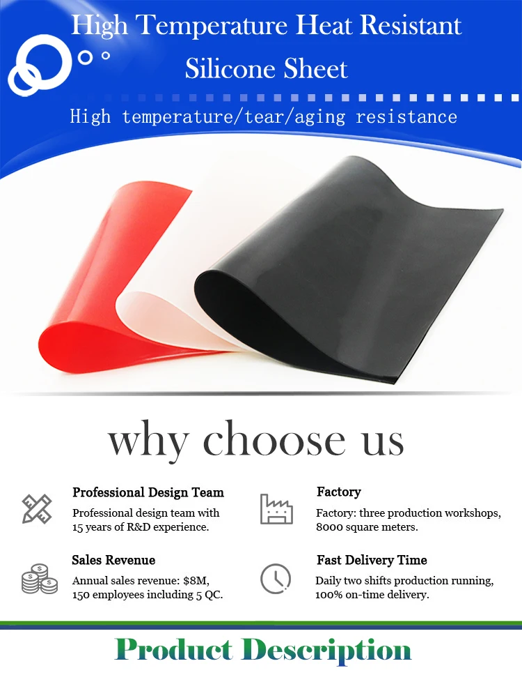 Heat Resistant Silicone Rubber Sheet, Medical/food grade and popular in the  medical/food industry