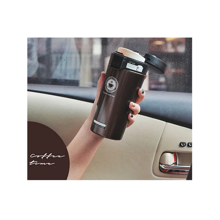 

380ml Best Seller Double Vacuum Custom Stainless Steel Thermos Travel Mug With Bouncing Lid, Customized color