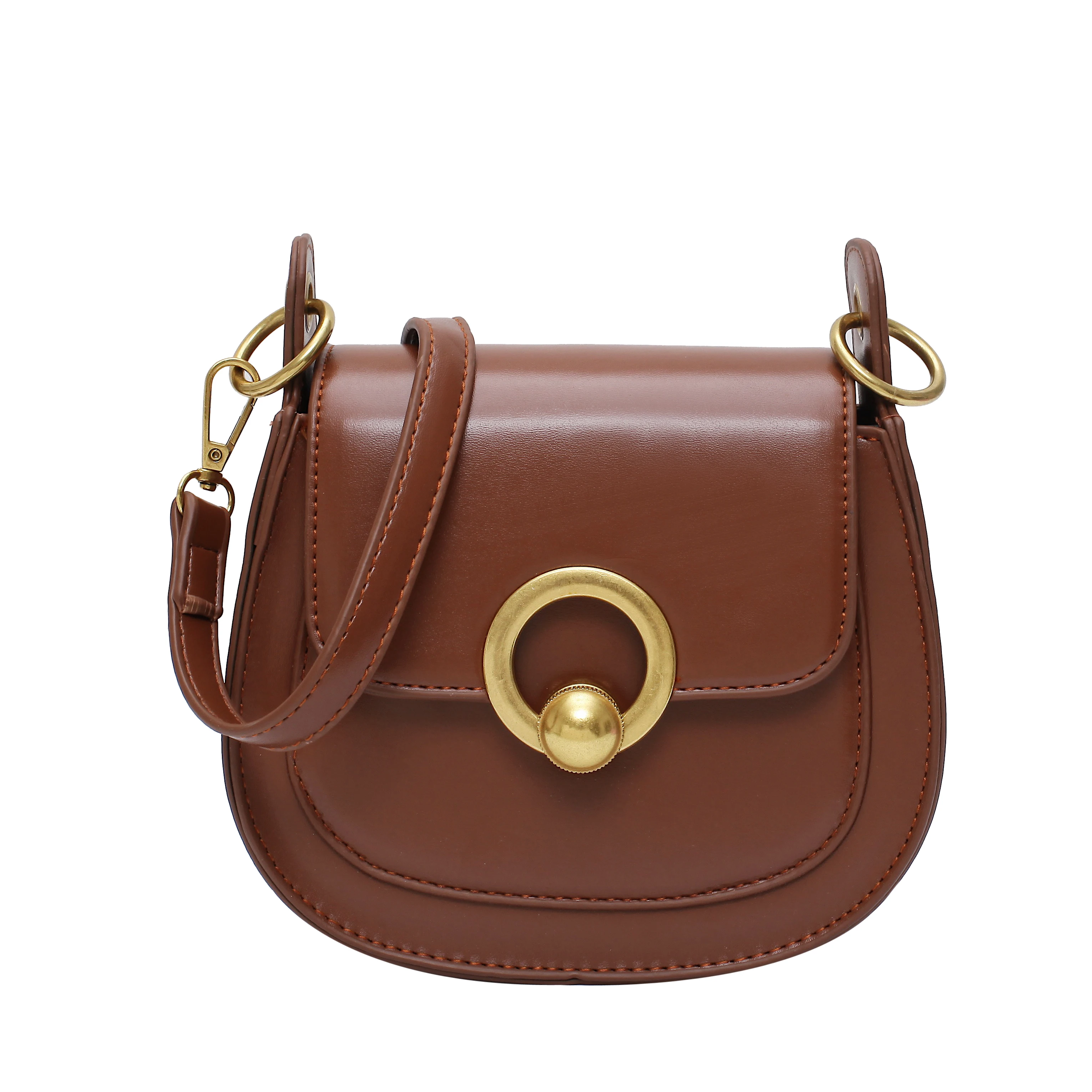 

2021 New PU Leather Saddle Handbag Fashion Purses Women Classic Single Crossbody Bag