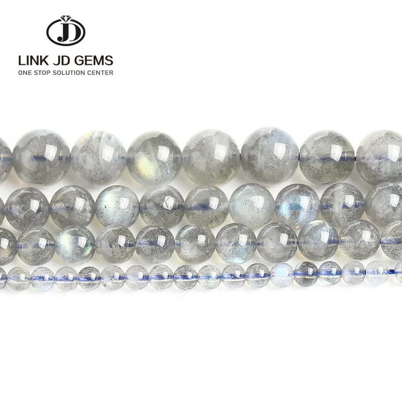 Wholesale 2/3/4/6/8/10mm 1A 3A 5A 7A Natural Gemstone Labradorite Matte Natural Moonstone Stone Beads for Jewelry Making