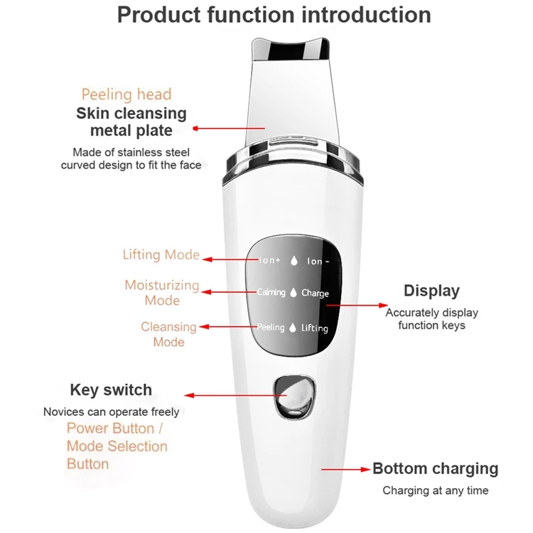 

Manufacturer wholesale Ultrasonic Beauty Personal Care Skin Scrubber