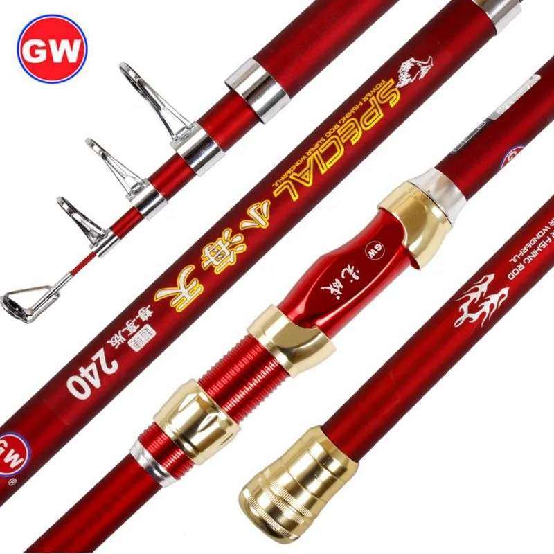

GW 2.1m 2.4m 2.7m 3m Hearty Rise Fishing Rods Electric Fishing Rod Heavy Duty Fishing Rods, Black