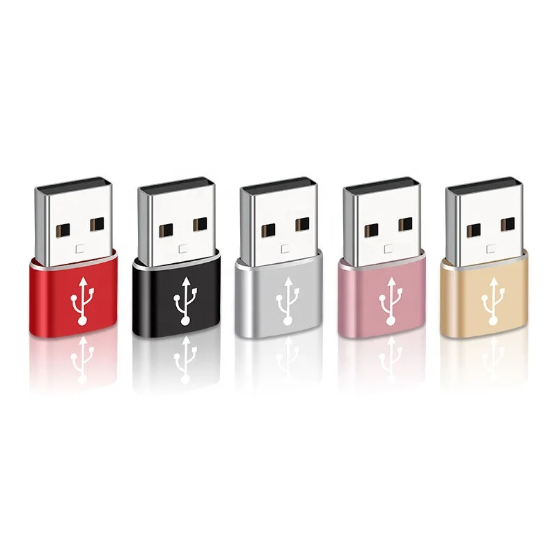 

TOYOUMI High Quality Portable Red Black Blue Pink Gold USB3.0 To Type-C Data Adapter Converter