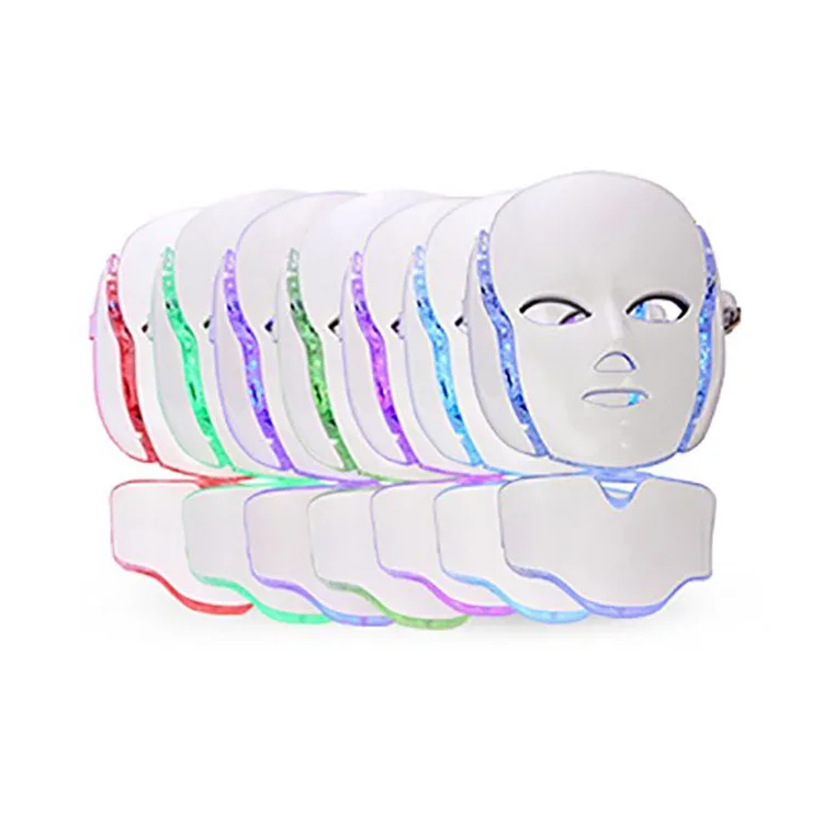 

Korea 7 Color Led Photon Light Therapy Machine / LED Face Facial Mask with Neck