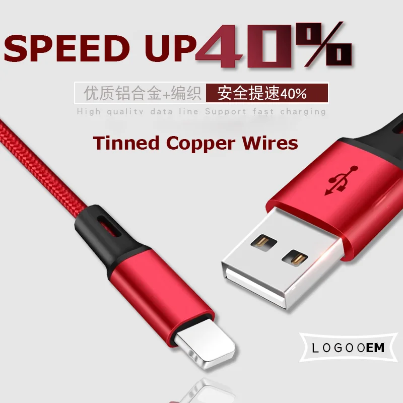 2.1a custom usb 2.0 charger fast charging nylon braided micro usb data cable for android smart phone - ANKUX.COM