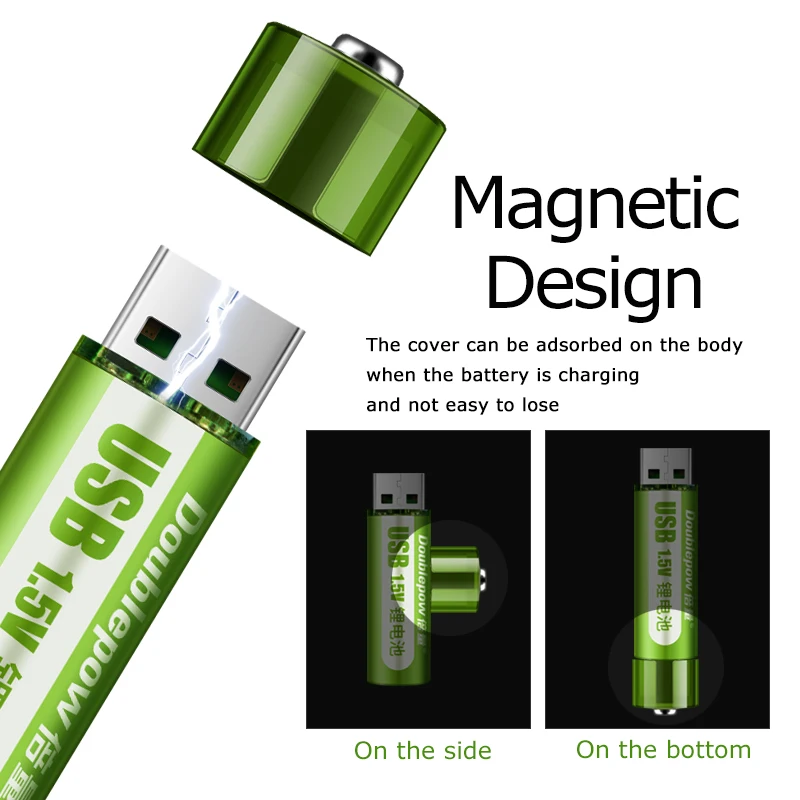 
China battery manufacturer 1800mWh 1.5v lithium ion li-ion USB rechargeable AA battery Cell 