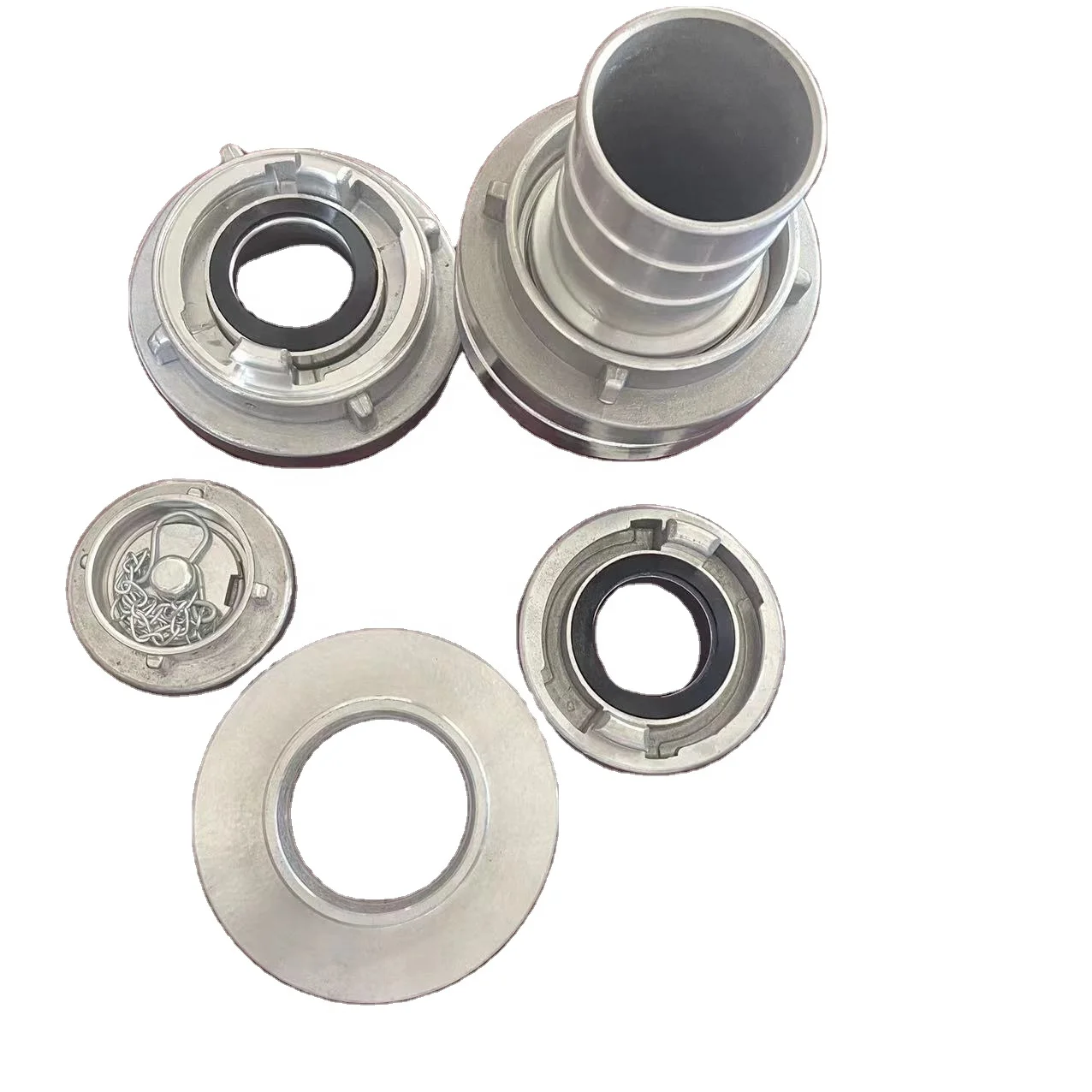 1 Inch to 4 Inch German Type Storz Coupling Hose Tail with Male/Female Thread Stainless Steel/Aluminum Casting Sealed Cap