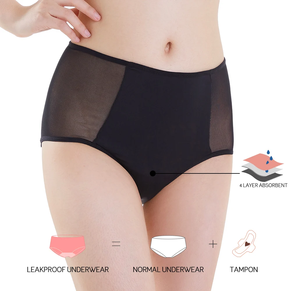 

Lynmiss 4 layer leakproof mujeres con transparentes de mujer para calzones mujer