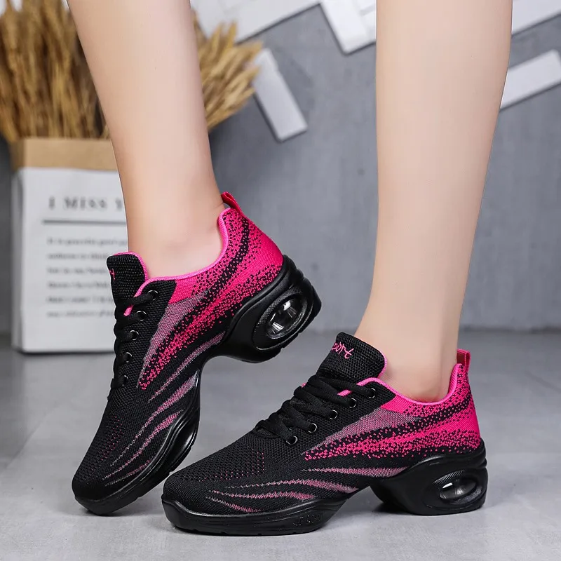 

2021 Sports Feature Soft Outsole Breathable Dance Shoes Sneakers Woman Practice Shoes Modern Dance Jazz women high quality Shoes