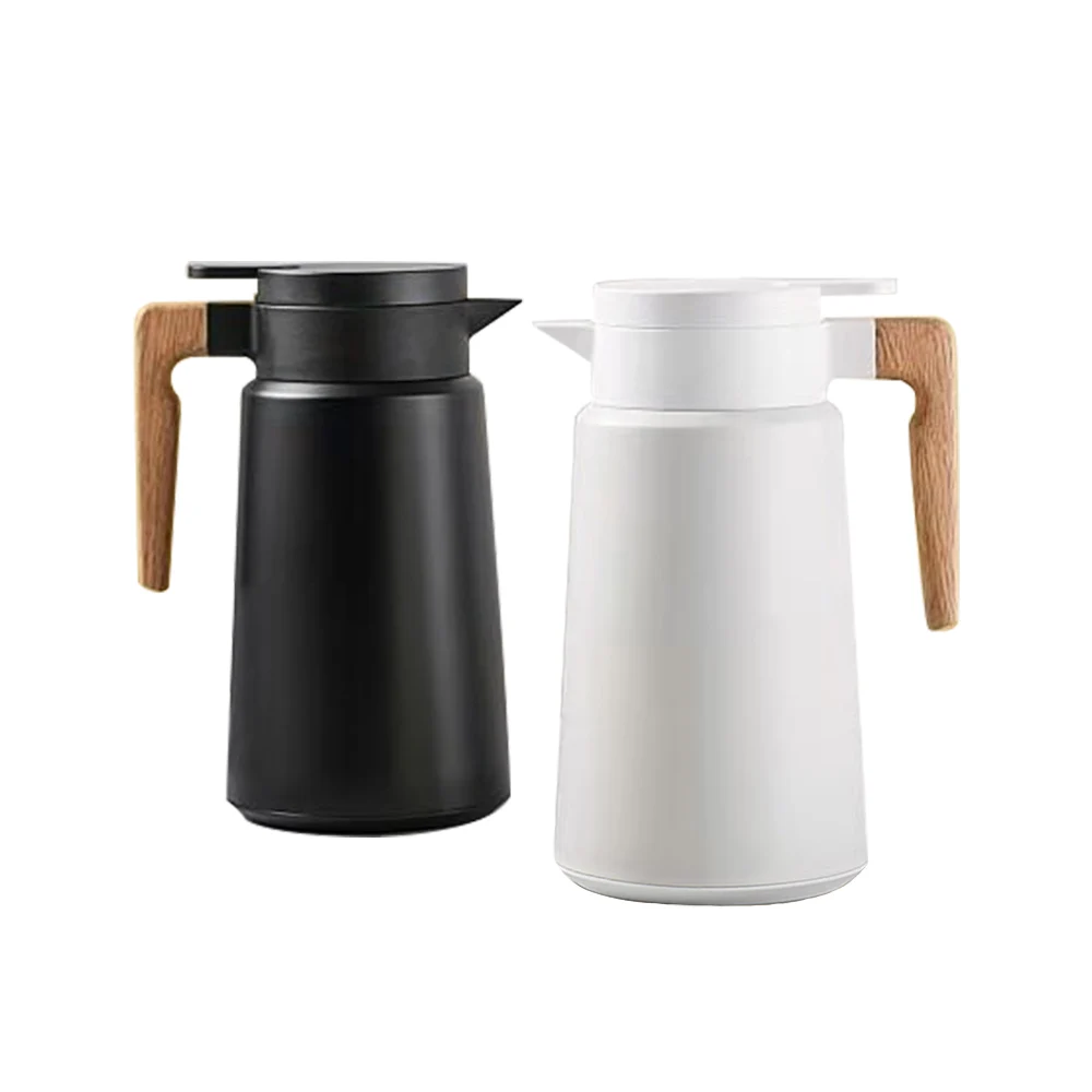 

New Arrival 1.8L Keep Warm Flask Thermos Wooden Handle Insulated 304 Stainless Steel Vacuum Kettle Bottle