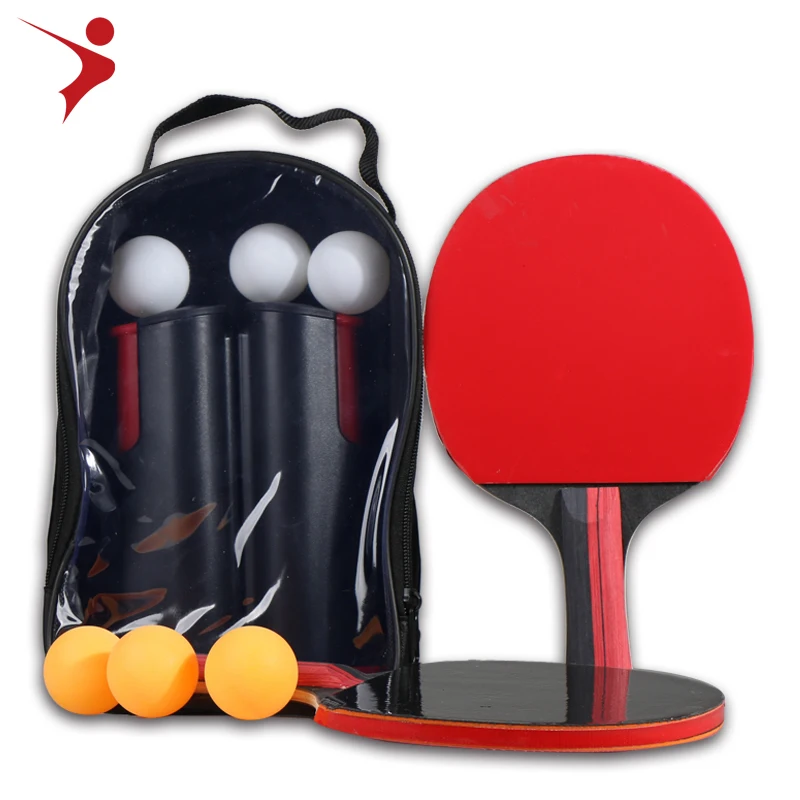 

hot sale professional carbon table tennis racket Set With Retractable Ping Pong Net 2 rackets 6 ball with carrybag customs