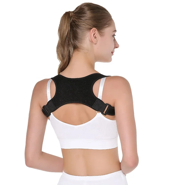 

Unisex adult back shoulder posture corrector lumbar support, Black