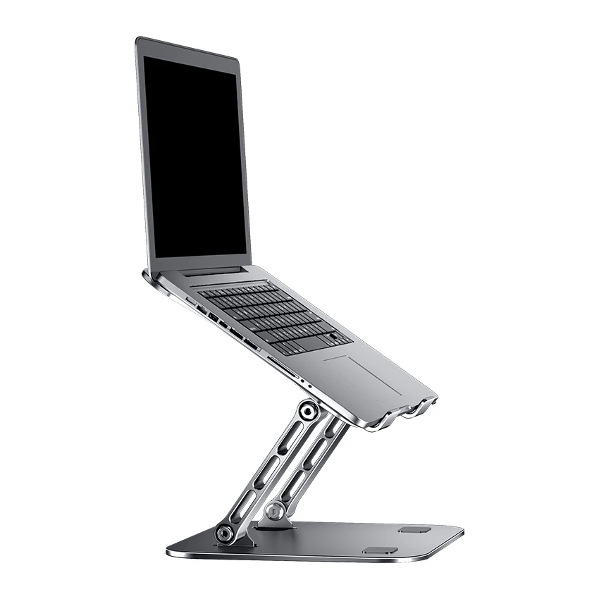 

Silicone Non-slip Aluminum Folding Free Angle Adjustable Laptop Mount Computer Desk Hold Stand Table Stand