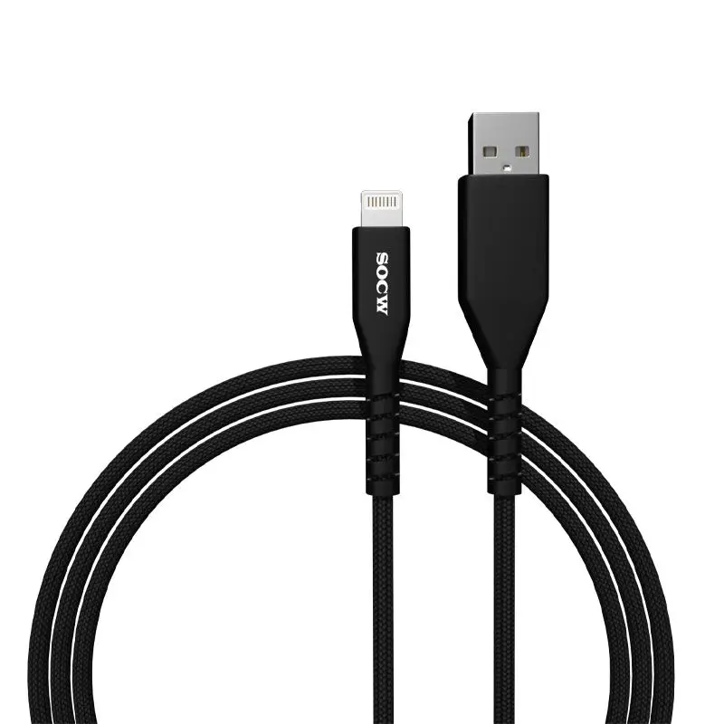 

SOCW Wholesale Factory Nylon Braided Fast Charging Charger Data Usb Charger Cable For iPhone Original iphone cable