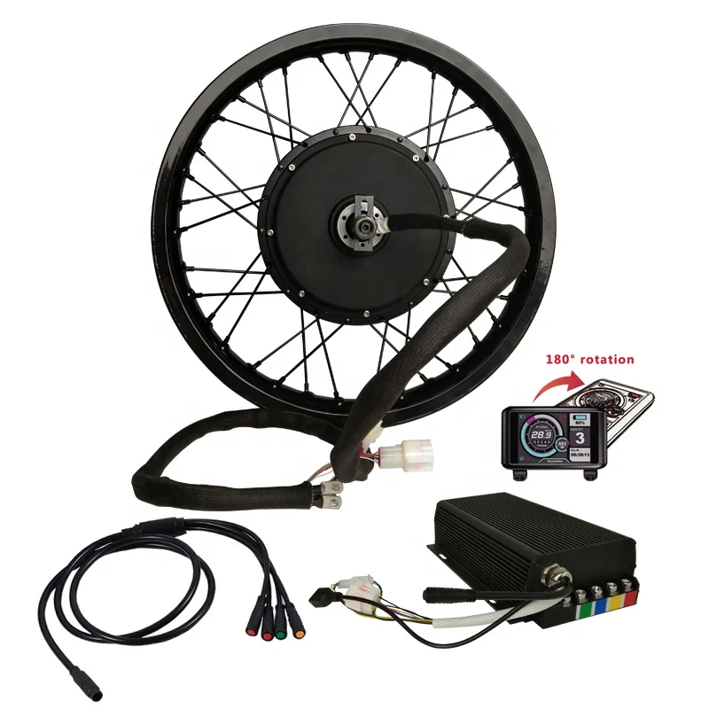 

Newest Ebike Conversion Kit 5000w with Programmable Sabvoton Controller, Black