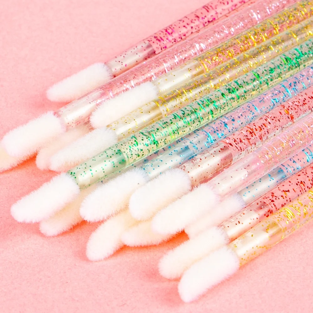 TZ Eastmermaid Disposable Lip Brush Wands Lip Gloss Applicator Private Label Custom Box
