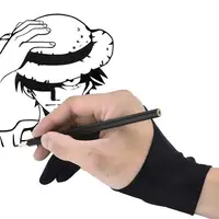 

Customer Artist's Drawing Anti-Fouling Two Fingers Glove Artist Glove for Drawing Tablet (Two-Finger, Reduces Friction )