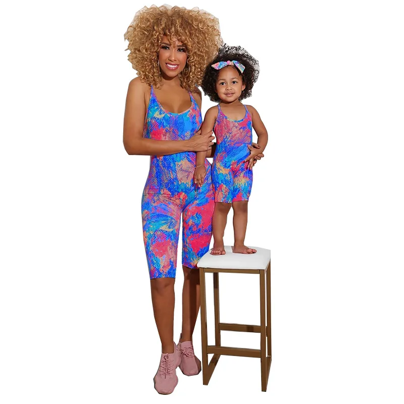 

New Arrival Mommy and Me Outfit Full Sleeve Casual Mommy and Me Jumpsuit One Piece Rompers Women Sleepwear Clothes for Girls, Pink