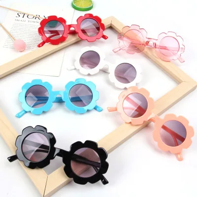 

6 Colors Vintage Kids Sunglasses Child Sun Glasses Round Sunflower Baby Children Sport Girls Boys Sunglasses