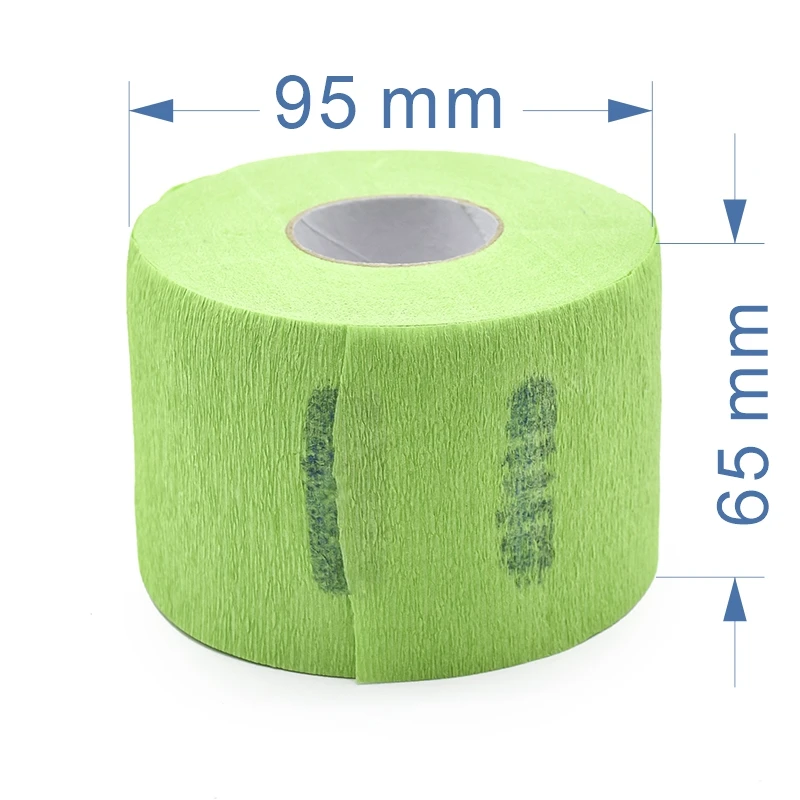 

Green Disposable Salon Haircut Neck Paper Roll 5 rolls/Pack Barbershop Stretchy Wrap Neck Paper Roll Neck Strips