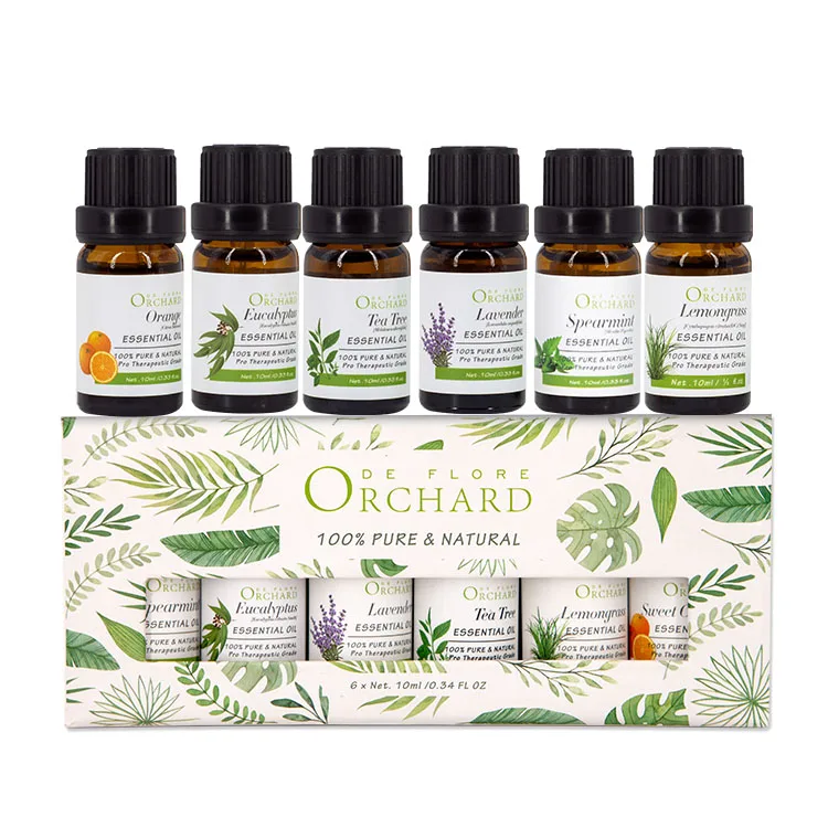 

OMG 10ml pure tea tree aromatherapy essential oil manufacturer private label plant body massage aceites esenciales set