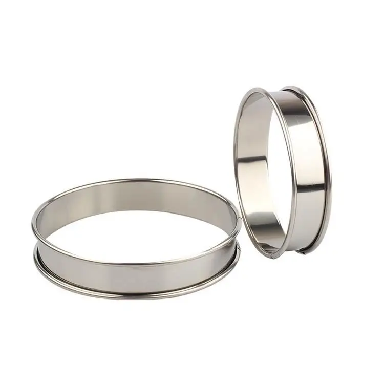 

Metal cake mold HOPh5 round shaped stainless steel cake ring, Silver