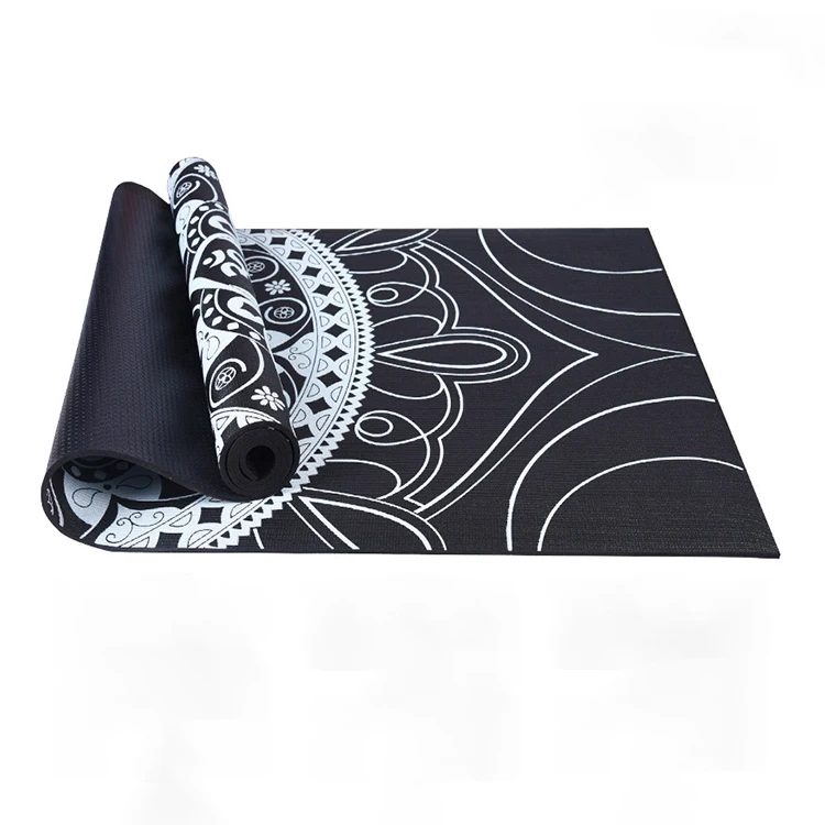 

pvc thick yoga mat PRO 7mm non-slip high-density wear-resistant fitness mat factory direct, Black, customized