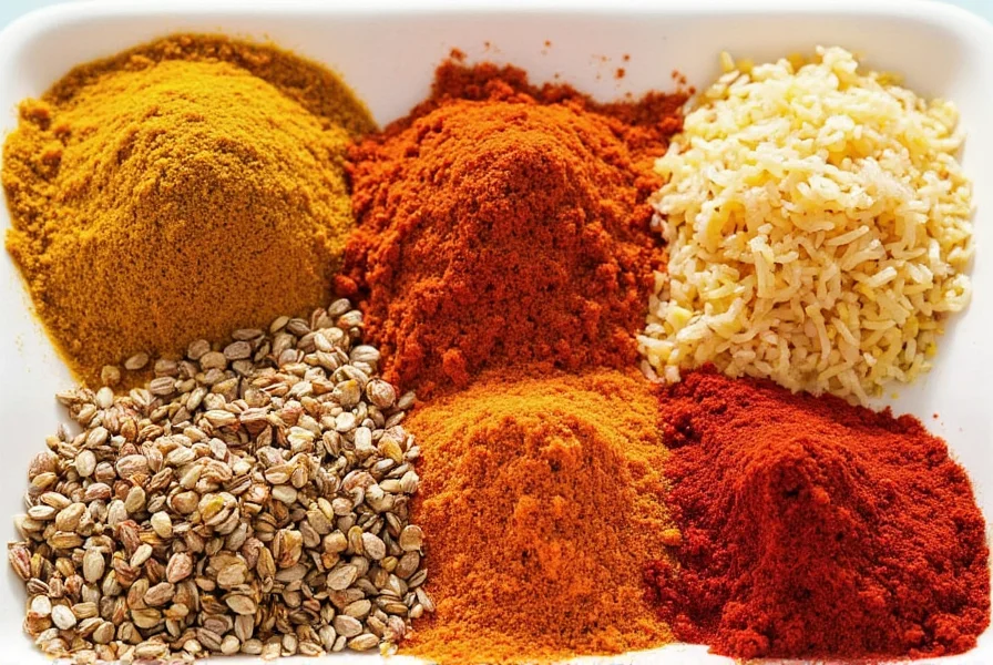Homemade tikka masala spice blend in a jar on countertop