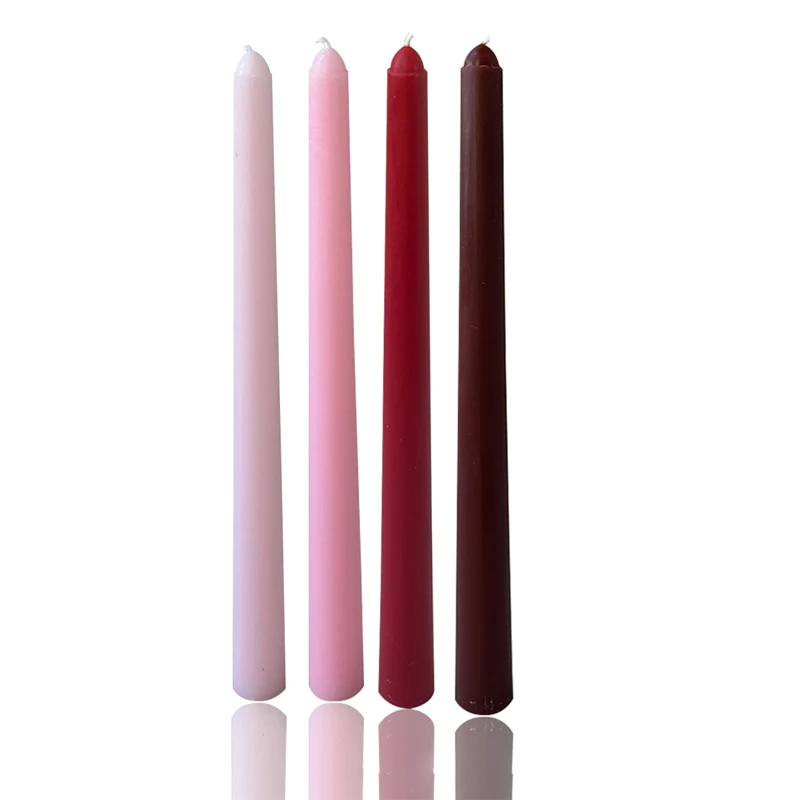 

Wholesale smokeless Stick Candles Colored Wedding Decorations Long Stick Candles