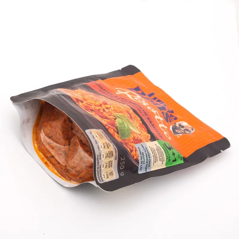 
Rotogravure Printed Custom Made Package Stand Up Pouch Aluminum Foil Custom Printed Side Gussets Aluminum Foil Bag For Food 