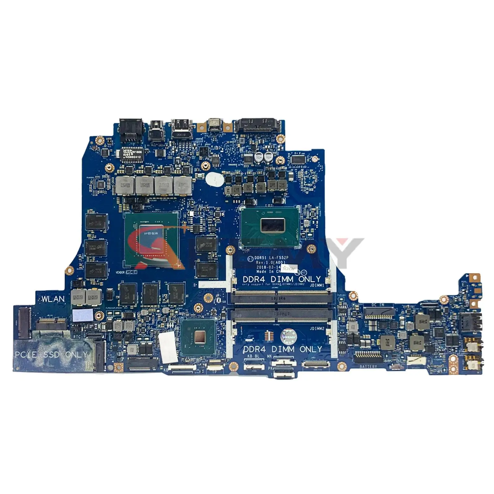 

For DELL Alienware 15 R4 17 R5 Laptop Motherboard with I5-8300H I7-8750H CPU GTX1070 GPU DDR51 LA-F551P Mainboard