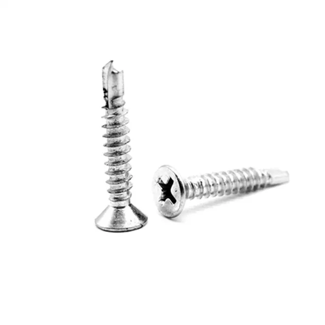 
1022A factory price white blue galvanized countersunk head self drilling screw 4.2*13 