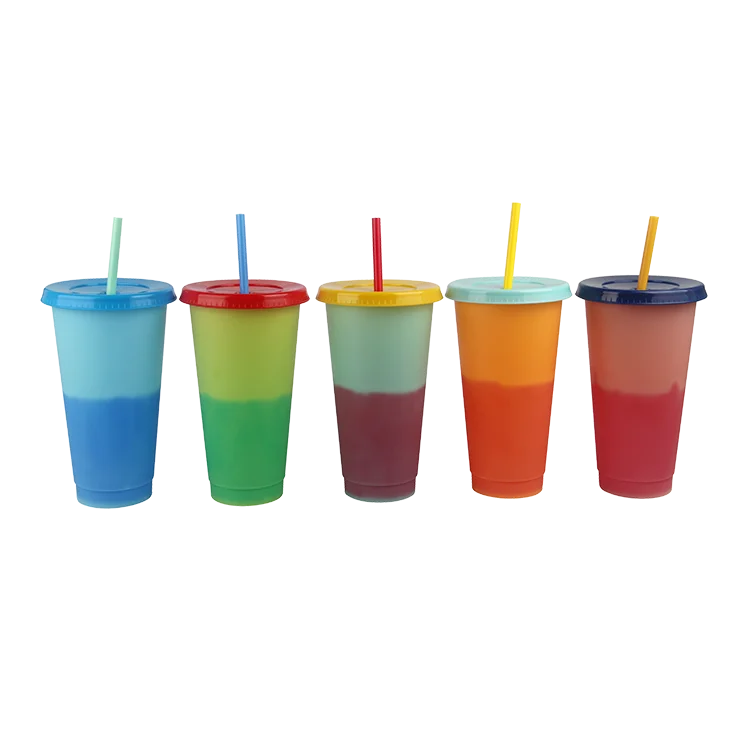 Novelty Pp 24oz Plastic Cups Drinking Cups With Color Changing Mugs