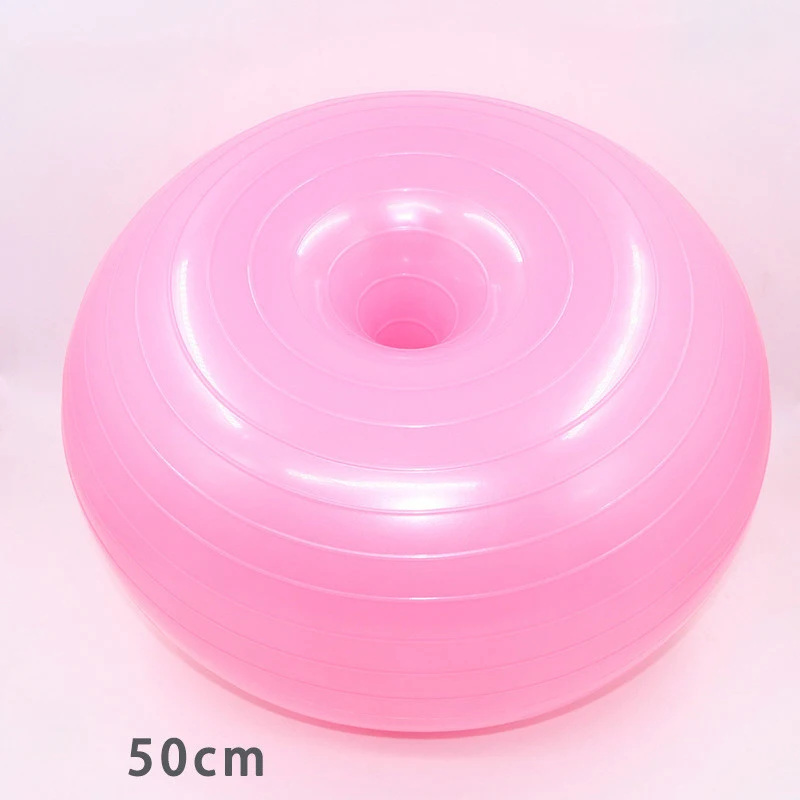 

New Fashion PVC yoga ball with pump inflatable Donut Yoga Ball For Seating Fitness Balance, As picture